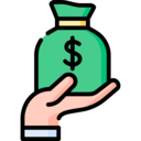 money,business and finance,money bag,dollar,hand,income,salary,ebitda,charges,earnings,wage
